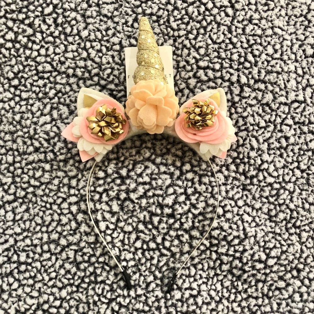 Boutique Shop • Unicorn Headband • White/Pink/Gold